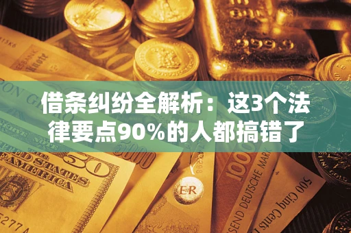 北京借条纠纷全解析：这3个法律要点90%的人都搞错了