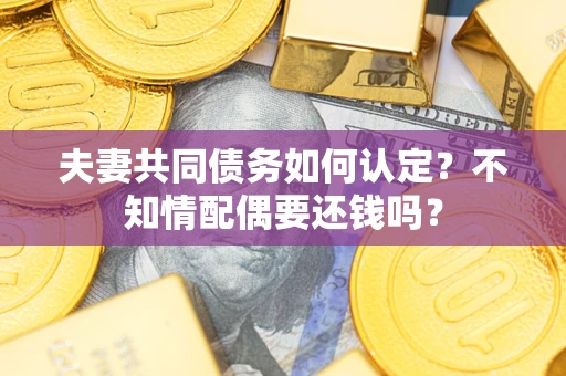 北京夫妻共同债务如何认定？不知情配偶要还钱吗？