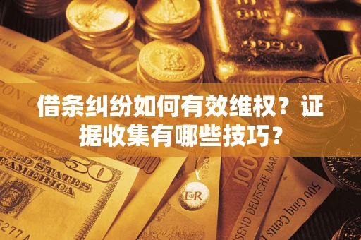 北京借条纠纷如何有效维权？证据收集有哪些技巧？